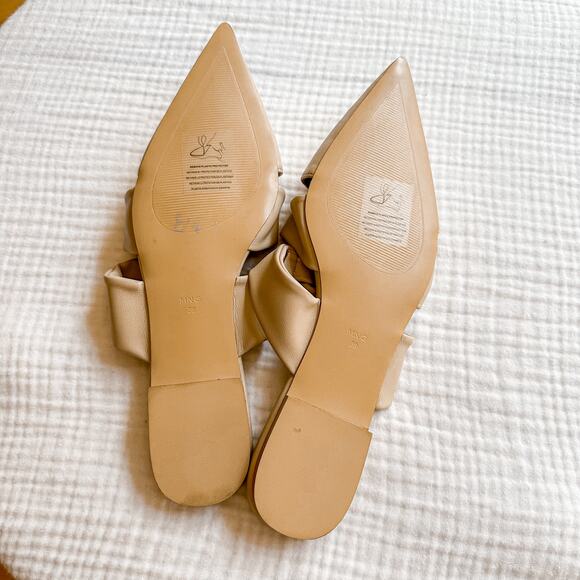 Mango MNG Leather Knotted Pointed Toe Flats Mules NEW 7.5 - Picture 5 of 5